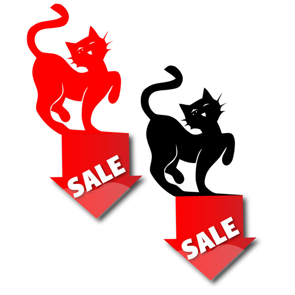 Icon Cat sale.Vector - Vector, Image
