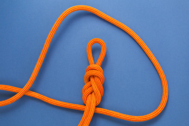 Knot from a climbing rope. - Photo, image