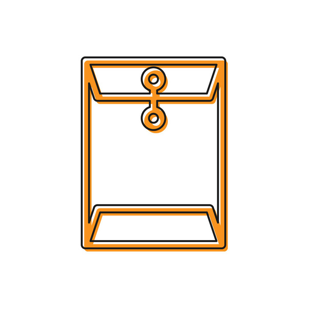 Narancs boríték ikon izolált fehér háttér. E-mail üzenetlevél szimbóluma. Vektoros illusztráció - Vektor, kép