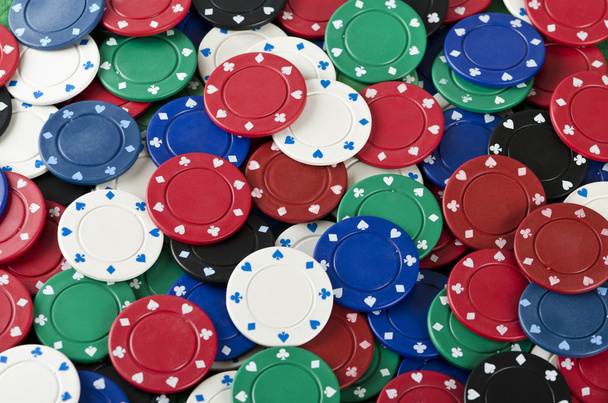 Poker chips achtergrond - Foto, afbeelding