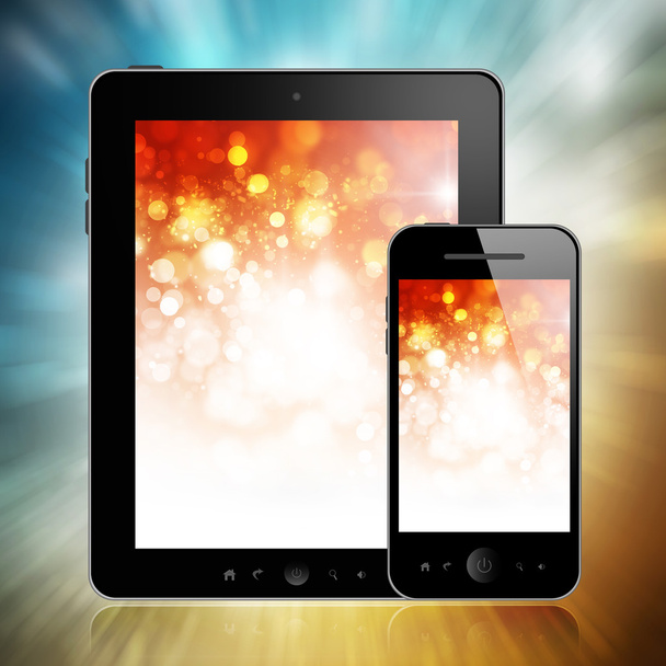 Tablet pc and mobile phone - Photo, Image