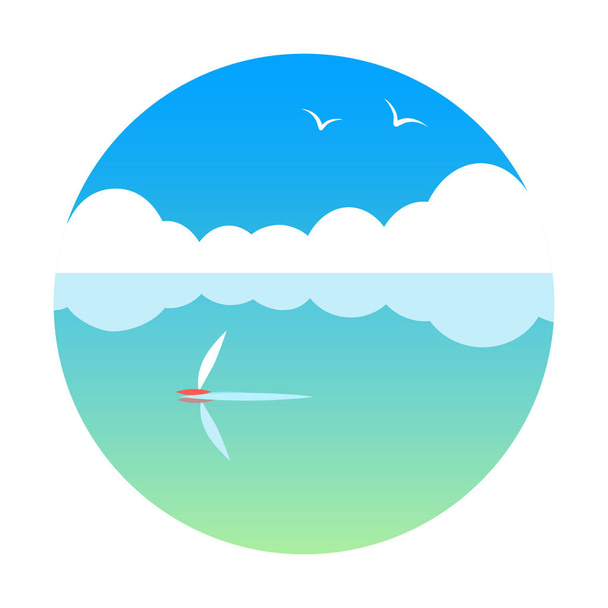 Blue Sea Resort icon - Vector, afbeelding