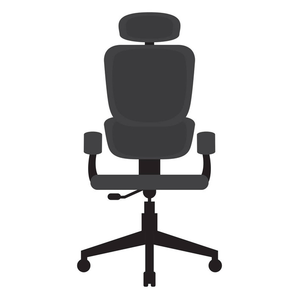 Front view of an office chair - Vector, afbeelding