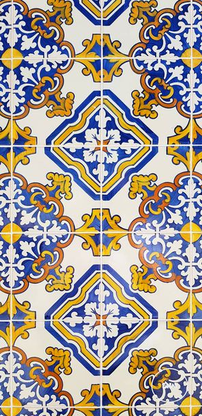 Azulejo portugués estilo decorado azulejos de cerámica fondo
 - Foto, imagen