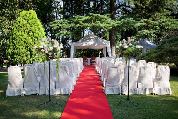 Red carpet before a wedding - Photo, Image