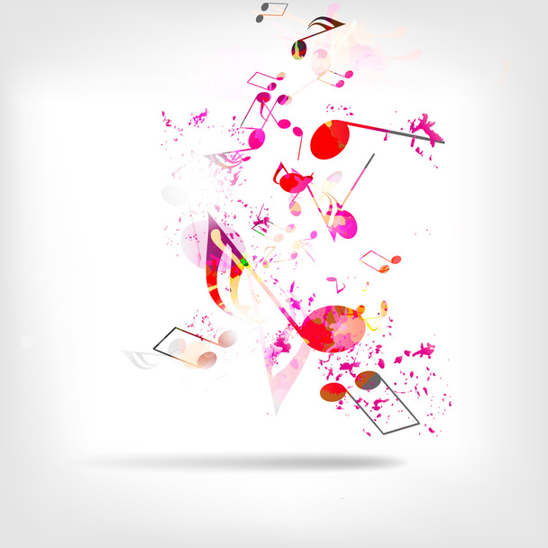 abstract musical background with notes - Vector, Image