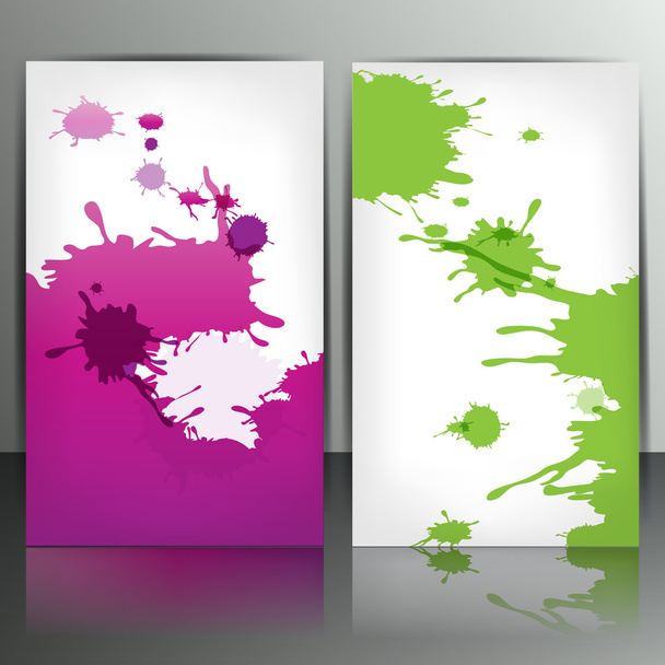 Banner with splash on abstract background - Vector, afbeelding