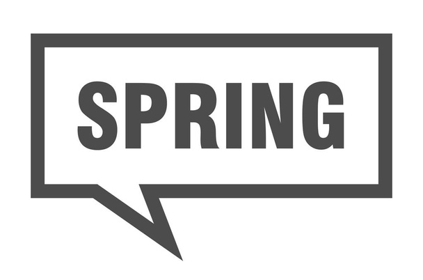 spring sign. spring square speech bubble. spring - Вектор,изображение