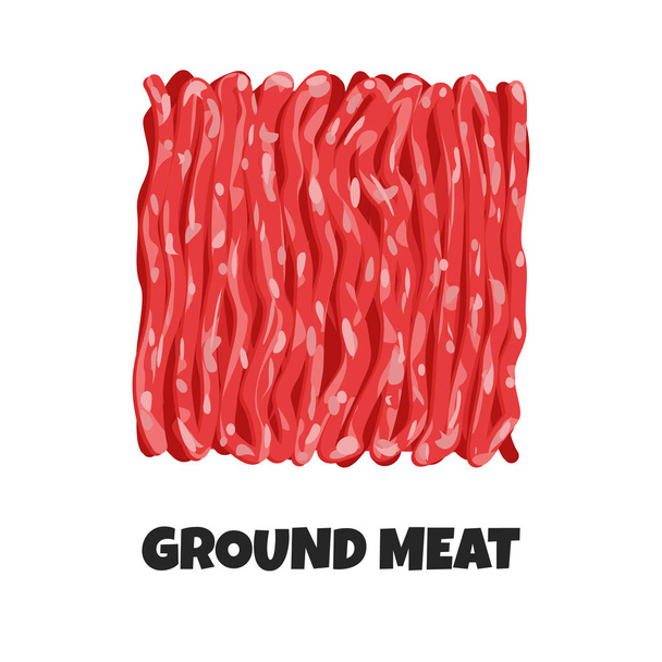 Vector realistische illustratie van gemalen vlees - Vector, afbeelding