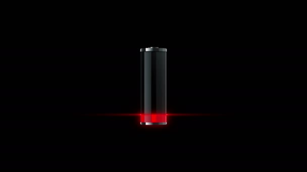 Animación de nivel de carga de batería roja 3d
 - Imágenes, Vídeo