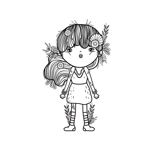 Cute Little Fairy z Elf uszy charakter - Wektor, obraz