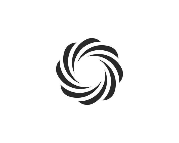 Logo firmy, wir, fala i ikona spiralna  - Wektor, obraz