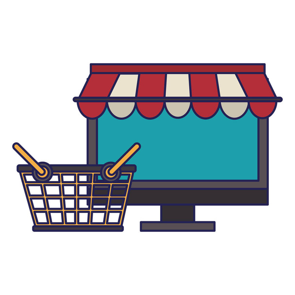 Online-Shopping-Konzept - Vektor, Bild