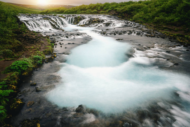 Wasserfall Bruarfoss in Brekkuskogur, Island. - Foto, Bild