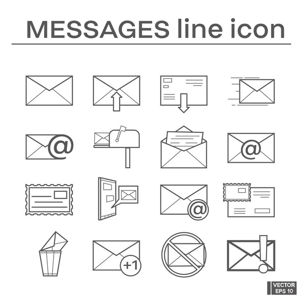 Set of messages icons. - Vector, imagen