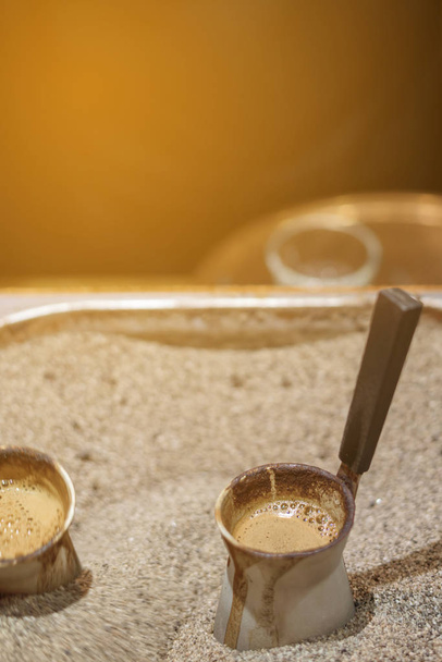 metallische Kaffeekannen - Foto, Bild