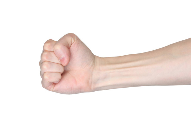 Αρσενικό γροθιά στο χέρι δείχνει δύναμη του ατόμου - Φωτογραφία, εικόνα
