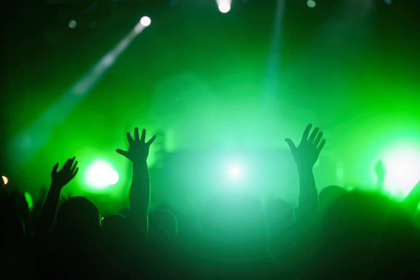 Imagen del público bailando en el festival de conciertos de música
 - Foto, imagen