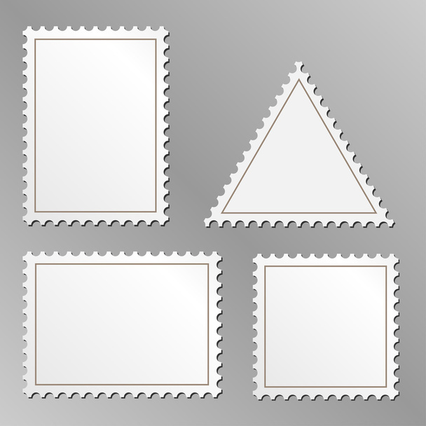 Sellos de franqueo en blanco
 - Vector, Imagen