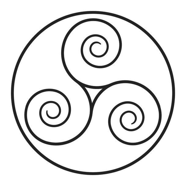 Ikona symbol Triskelion z białym tłem - Zdjęcie, obraz