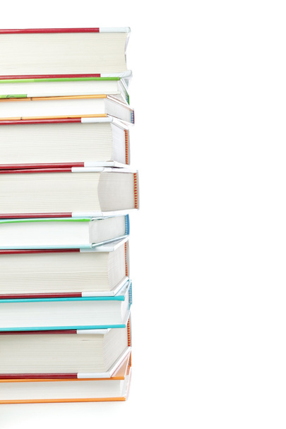 Group of books for school in the stack. On a white background. - Foto, Bild