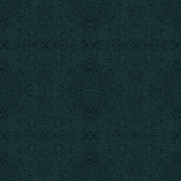 Blauw naadloos patroon op de donkere achtergrond - Vector, afbeelding