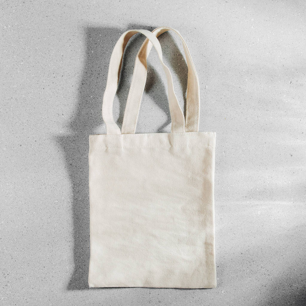 White eco bag mock up, shopping sack blank template with copy space. - Fotografie, Obrázek