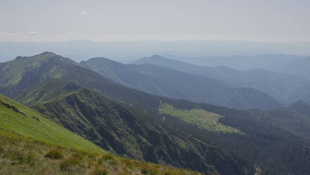 Trekking in the Carpathians, Hike to the border between Ukraine and Romania from Pop Ivan Marmarassky to Pop Ivan Chernogorsk - Photo, Image