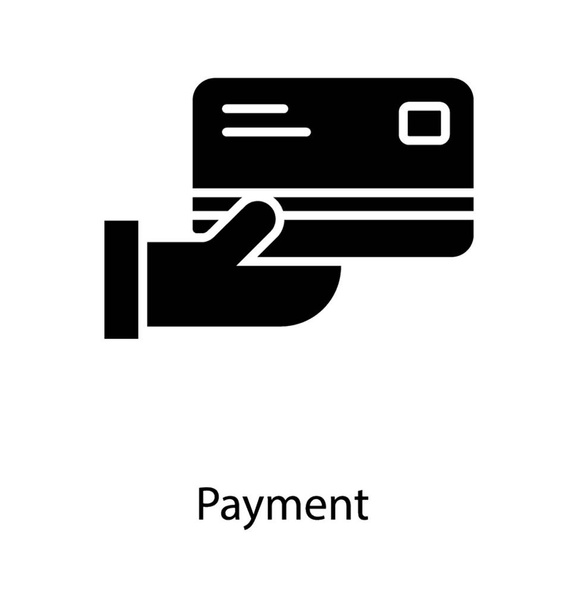  Card payment in glyph icon design  - Вектор, зображення