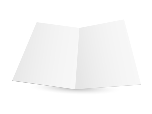 Blank white zigzag folded paper. - Wektor, obraz