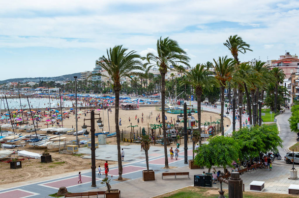 Ориентир пляжа Ситжес в Барселоне, Каталония, Испания
. - Фото, изображение