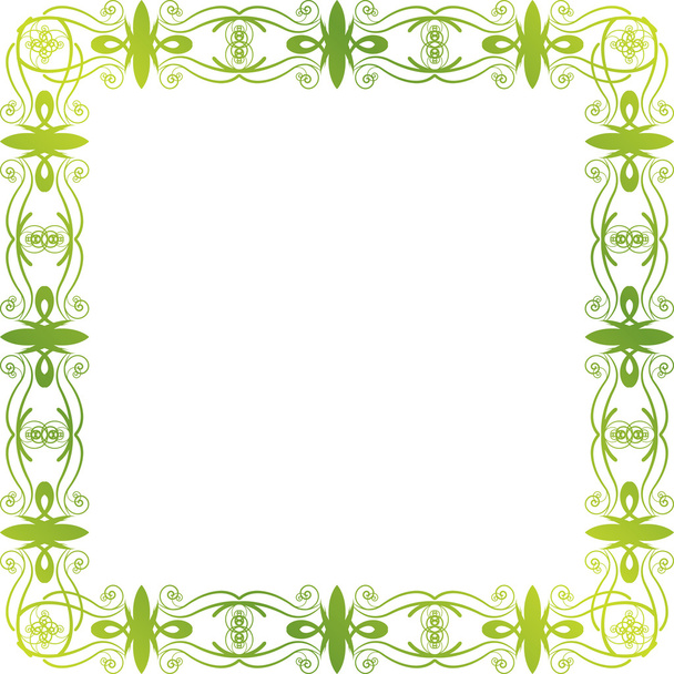 green floral frame - Vektor, kép