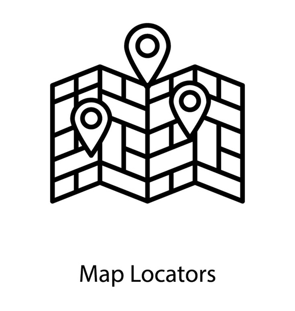 Mapa de navegación, ubicación del mapa, vector de línea
  - Vector, imagen