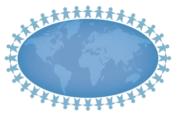 Rauhankuvan sosiaalinen verkosto - Ihmiset kaikkialla maailmassa
 - Vektori, kuva
