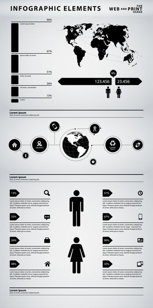 High quality business infographic elements - Vetor, Imagem