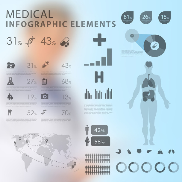 medical infographic elements - Vektor, kép