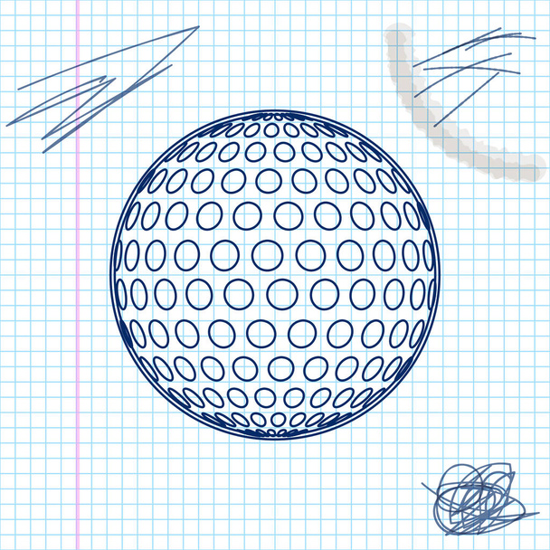Icône de croquis de ligne de golf isolé sur fond blanc. Illustration vectorielle
 - Vecteur, image