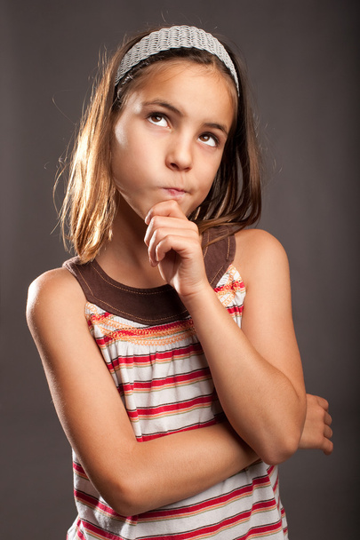 little girl thinking - Foto, immagini