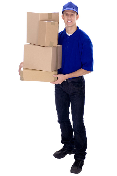 Delivery man carrying boxes - Foto, immagini