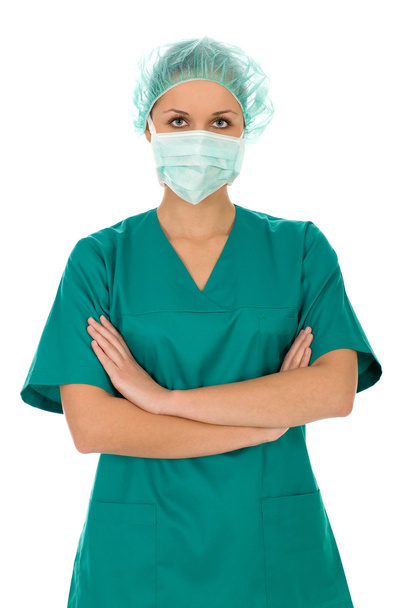 Female doctor in scrubs - Fotoğraf, Görsel