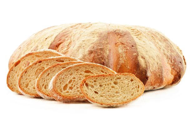 Композиція з хлібом ізольована на білому
 - Фото, зображення