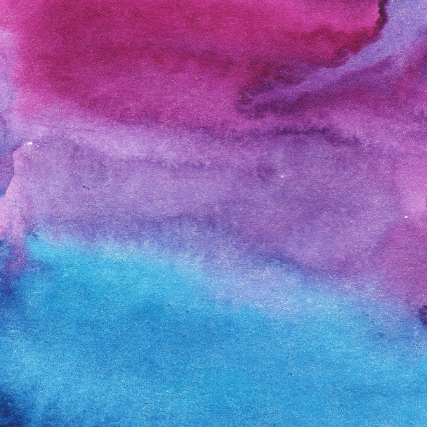 離婚の勾配を持つ抽象水彩画の背景紫と青の色を抽象化. - 写真・画像