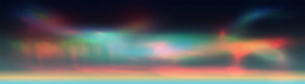 aurores boréales colorées aurores boréales dans le ciel nocturne. Astronomie
 - Vecteur, image