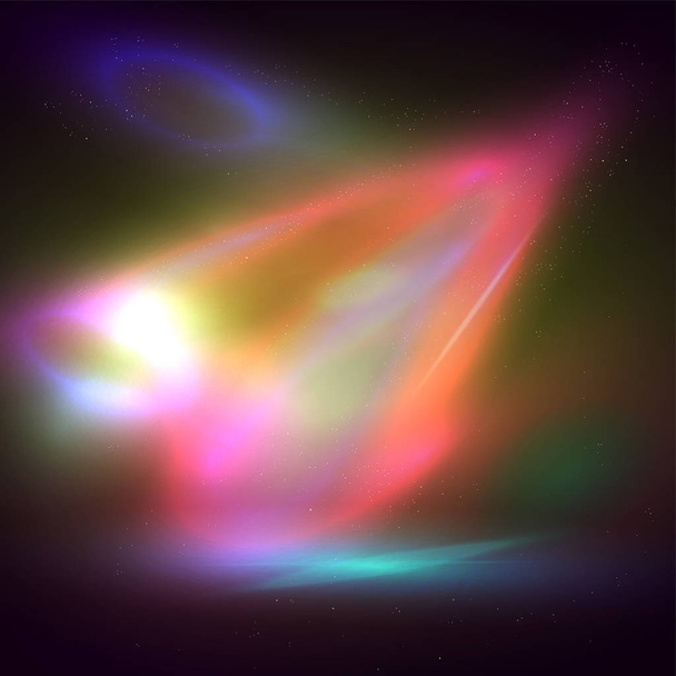 Kosmische galaxy achtergrond met nevel, stardust en heldere shinin - Vector, afbeelding
