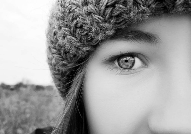 A beautiful insightful look woman's eye. Close up shot - Photo, Image
