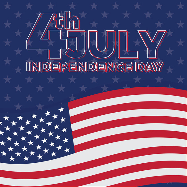 USA Independence day graphic design - Διάνυσμα, εικόνα