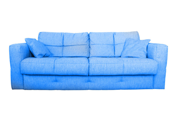 Μοντέρνος μπλε καναπές ή έπιπλα καναπέ - Φωτογραφία, εικόνα
