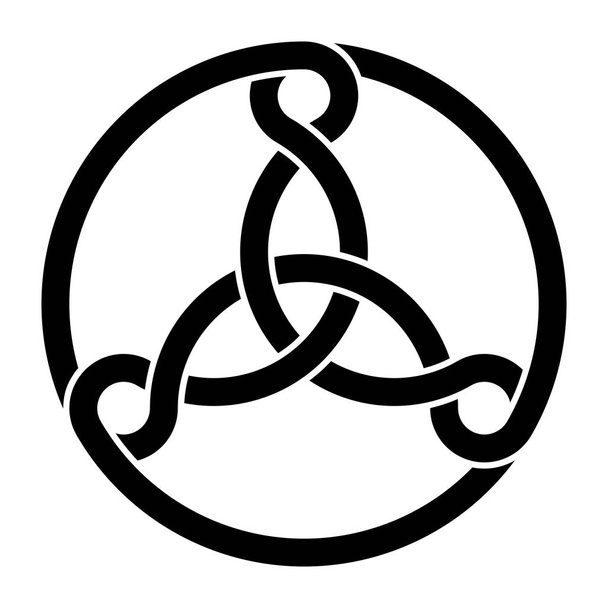 Circular cross knot symbol icon - Photo, Image