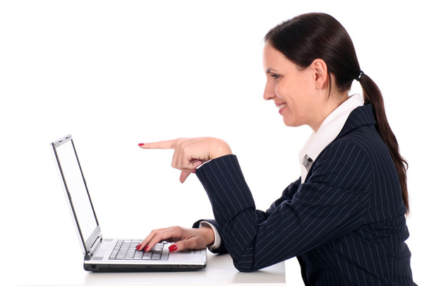 Woman using laptop - Foto, Imagen