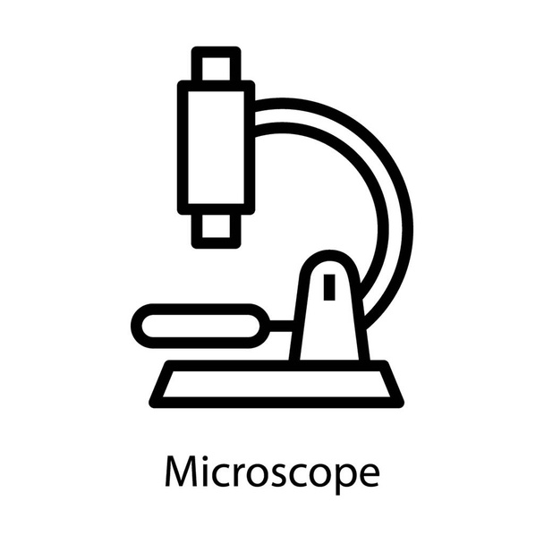 Laboratory microscope vector in line design  - Vektör, Görsel
